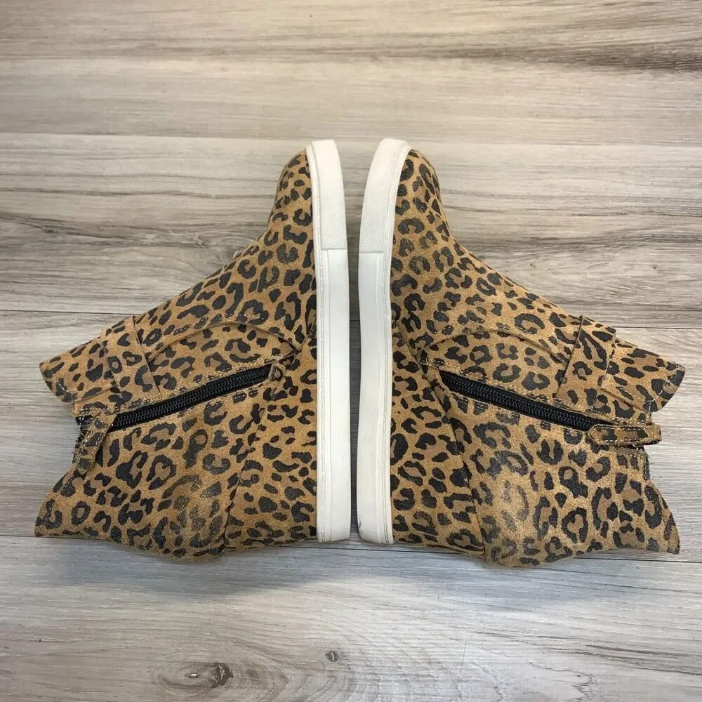 Linea Paolo Wedge Sneaker 8.5M Freshton Leopard Platform Shoes Bootie Leather - Picture 3 of 11